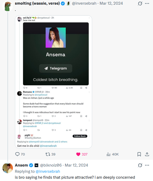 Ansem's reply to the original ANSEMA tweet