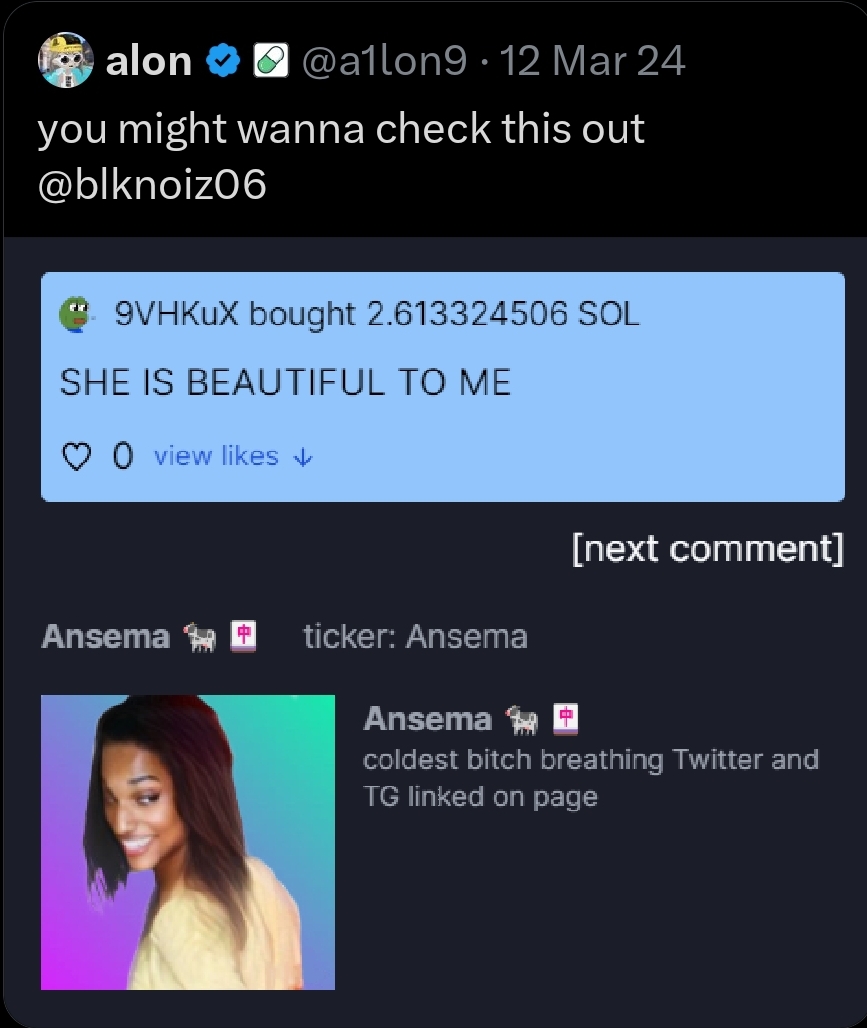 Alon's original tweet that started ANSEMA